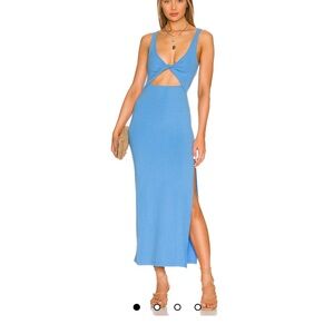 L*Space Blue Cut-Out Maxi Dress